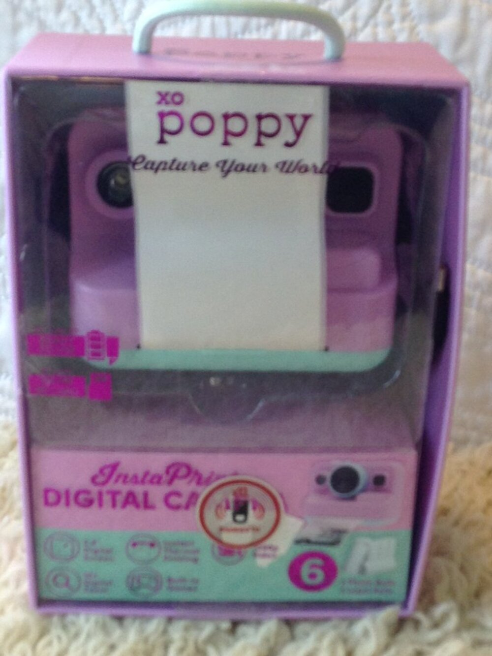 NWOT Poppy InstaPrint D/Camera USB Rechargeable Instant Print Videos SB card